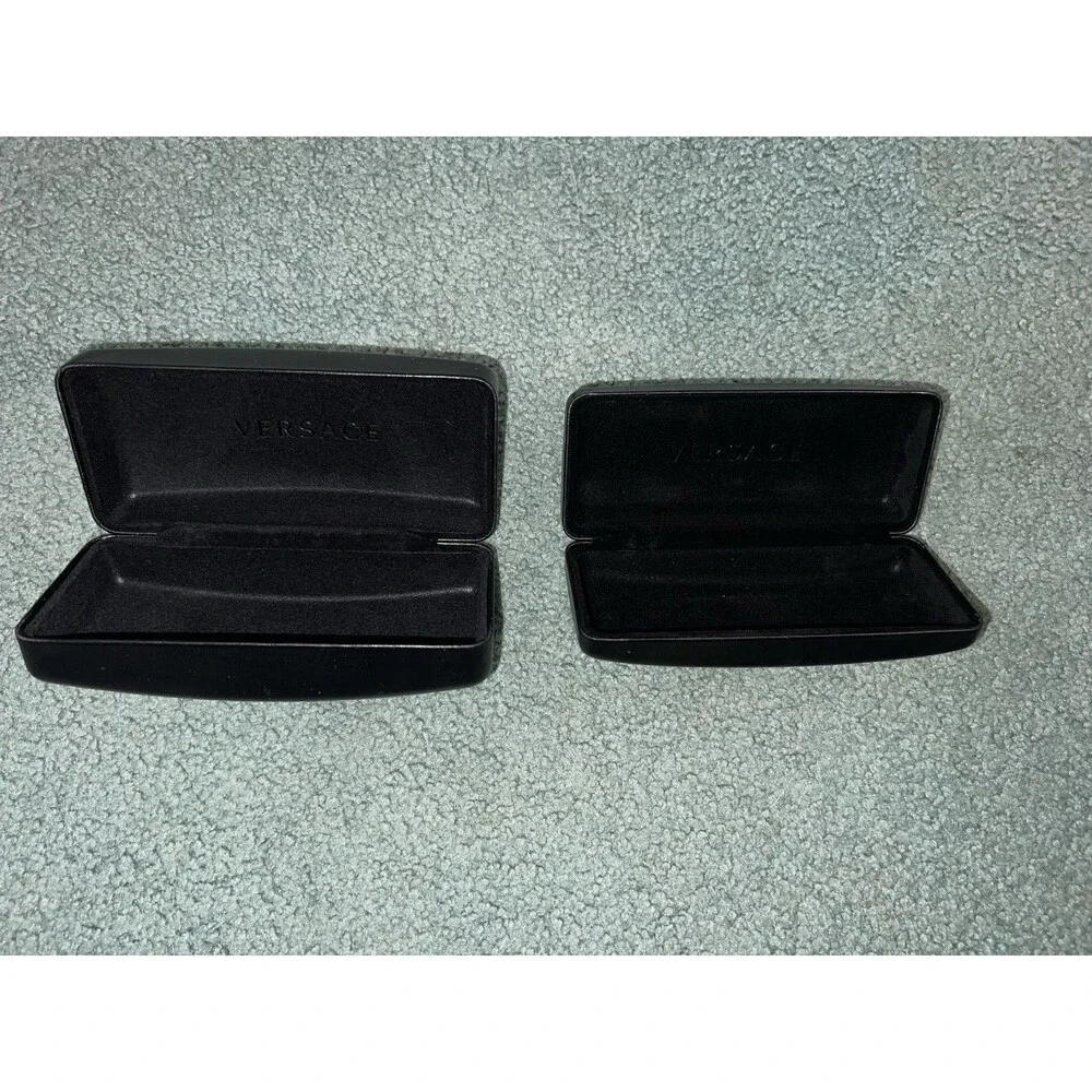 (2) Versace Sunglasses Leather Hard Cases CASES ONLY